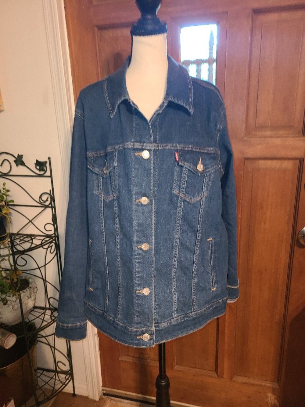 VTG Levis Denim Jacket DK Blue Sz 2X Button Front Classic 70's-90's